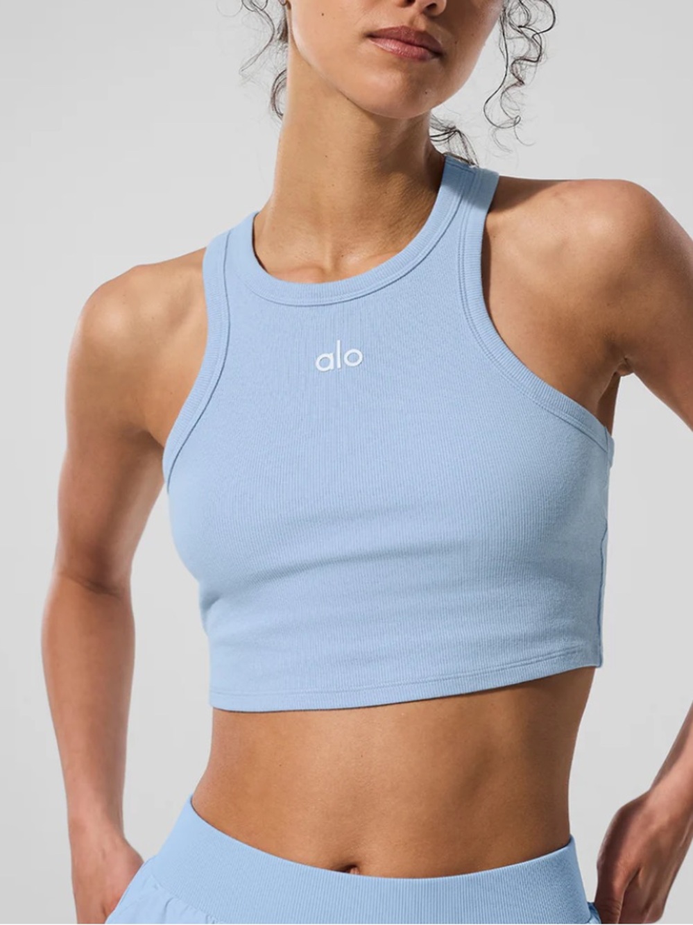 ALO Yoga Aspire Tank Top in Seashell Blue